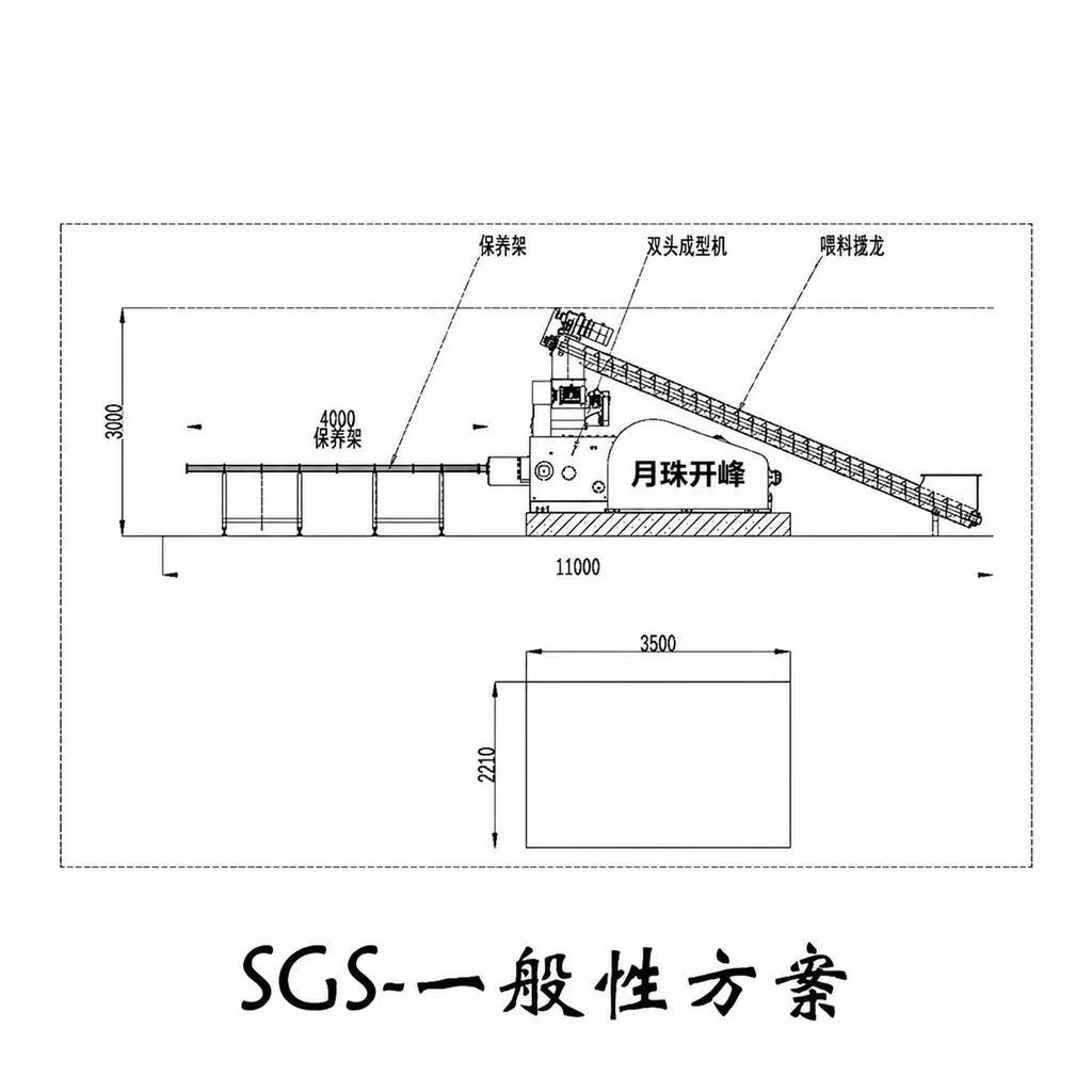 SGS briquetting line general layout diagram